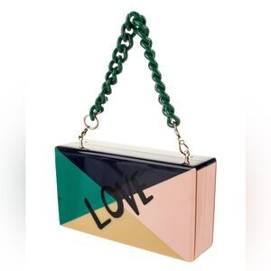 Edie Parker Multicolor LOVE Clutch